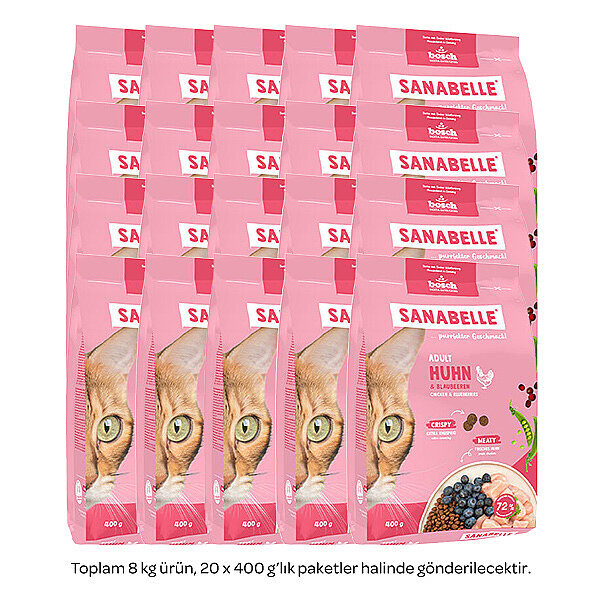 Sanabelle Life Tavuklu ve Yaban Mersinli Yetişkin Kuru Kedi Maması 8 Kg - 2