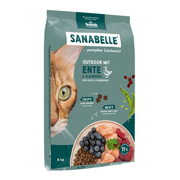 Sanabelle Outdoor Ördek Etli Yetişkin Kuru Kedi Maması 8 Kg - 1
