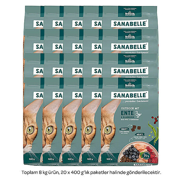 Sanabelle Outdoor Ördek Etli Yetişkin Kuru Kedi Maması 8 Kg - 2