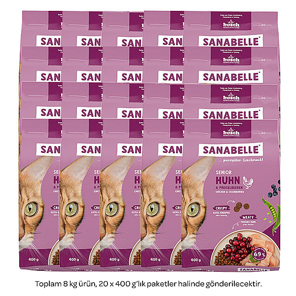 Sanabelle Senior Tavuklu Yaşlı Kedi Maması 8 kg - 2
