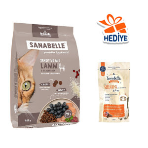 Sanabelle Sensitive Glutensiz Kuzu Etli Kedi Maması 400 gr - 1