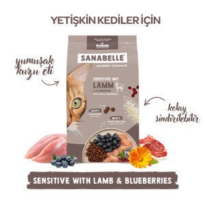 Sanabelle Sensitive Glutensiz Kuzu Etli Kedi Maması 8 kg - 3