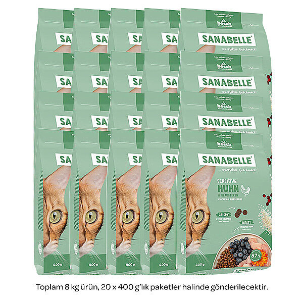 Sanabelle Sensitive Tavuklu ve Yaban Mersinli Yetişkin Kuru Kedi Maması 8 Kg - 2