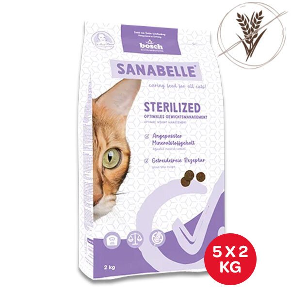 Sanabelle Tahılsız Kısırlaştırılmış Kedi Maması 10 kg - 1