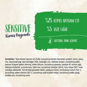 Sanabelle Glutensiz Kümes Hayvanlı Sensitive Kedi Maması 10 kg - 2