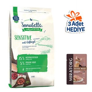Sanabelle Glutensiz Kümes Hayvanlı Sensitive Kedi Maması 2 kg - 2