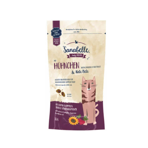 Sanabelle Tavuklu ve Pancar Dolgulu Kedi Ödül Maması 55 gr - 1