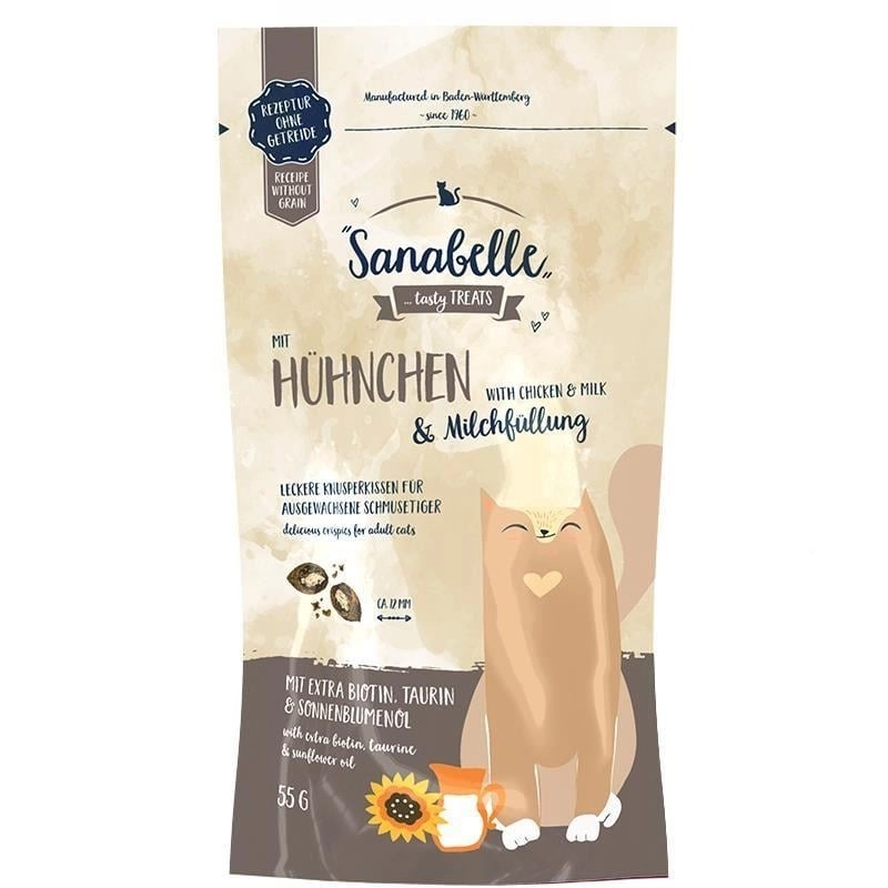 Sanabelle Tavuklu ve Sütlü Kedi Ödül Maması 55 gr - 1