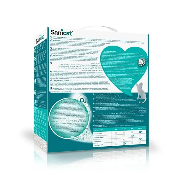 SaniCat Active White Lotus Ultra Topaklanan Kedi Kumu 10 Lt - 2