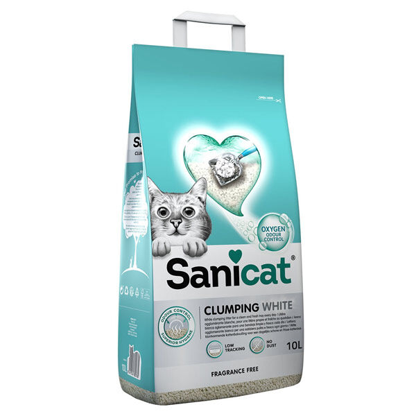 Sanicat Clumping White Kokusuz Kedi Kumu 10 L - 1