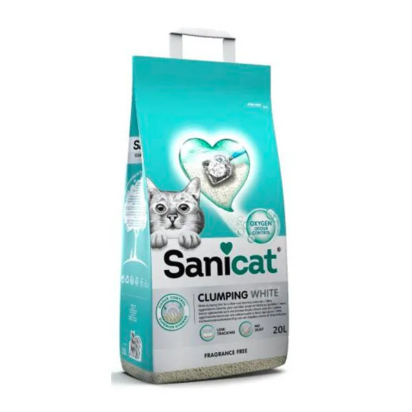 Sanicat Clumping White Kokusuz Kedi Kumu 20 L - 1
