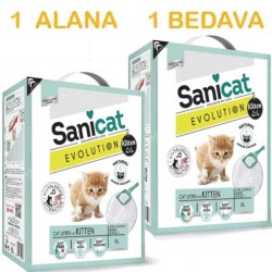 Sanicat Evolution Yavru Kedi Kumu 6 LT ( 1 Alana 1 Bedava )