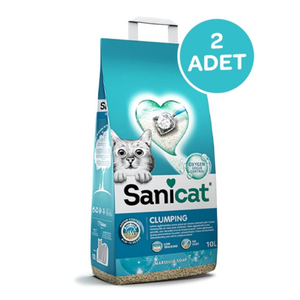 Sanicat Active Clumping White Marsilya Sabunlu Kedi Kumu 10 L x 2 Adet