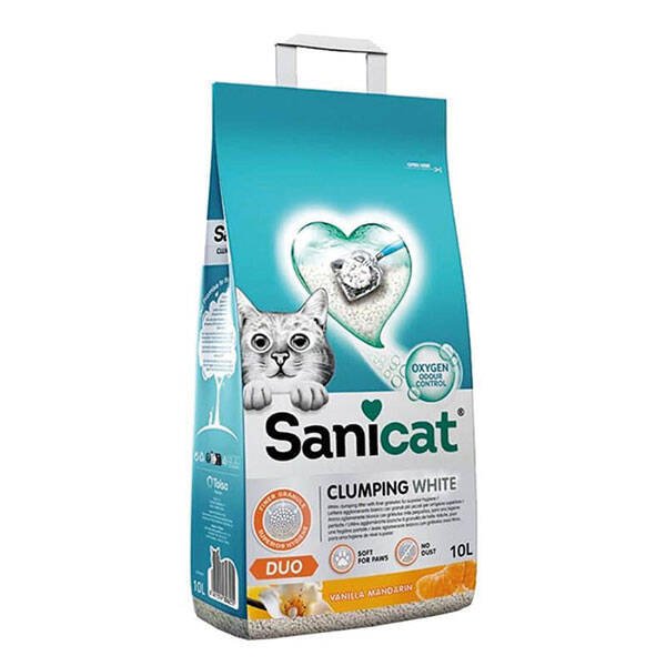 Sanicat Duo Vanilya ve Mandalina Kokulu Kedi Kumu 10 LT - 1