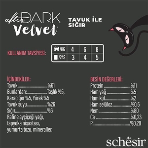 Schesir After Dark Tavuklu ve Sığır Etli Mus Tam ve Dengeli Yetişkin Kedi Yaş Maması 80 g - 3
