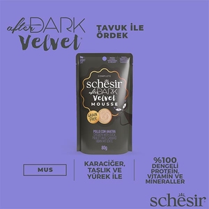 Schesir After Dark Mousse Tavuklu ve Ördekli Yetişkin Kedi Yaş Maması 80 g - 5