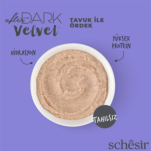 Schesir After Dark Mousse Tavuklu ve Ördekli Yetişkin Kedi Yaş Maması 80 g - 4