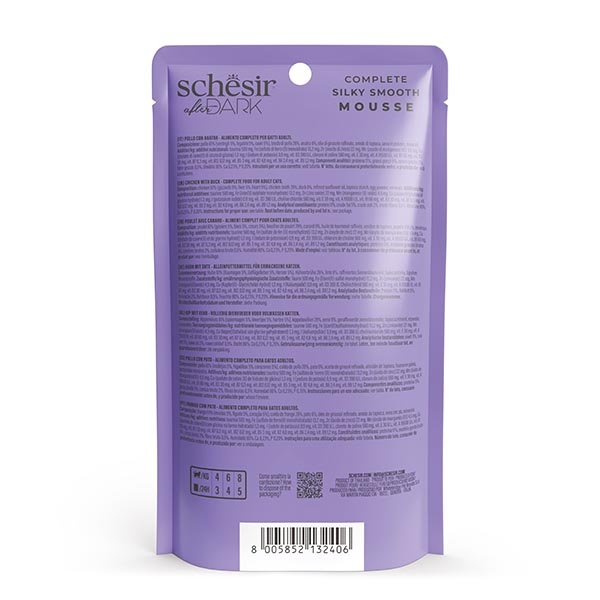 Schesir After Dark Mousse Tavuklu ve Ördekli Yetişkin Kedi Yaş Maması 80 g - 2