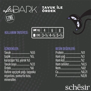 Schesir After Dark Tavuk ve Ördek Etli Tahılsız Yaş Kedi Maması 80 Gr - 3