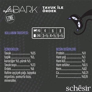 Schesir After Dark Tavuk ve Ördek Etli Tahılsız Yaş Kedi Maması 80 Gr - 3