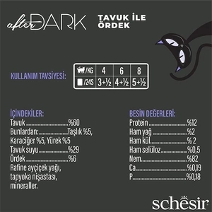 Schesir After Dark Tavuk ve Ördek Etli Yaş Kedi Maması 80 Gr - 3