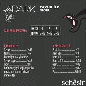 Schesir After Dark Tavuk ve Sığır Etli Pate Tahılsız Yaş Kedi Maması 80 Gr - 3
