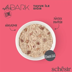 Schesir After Dark Tavuklu ve Sığır Etli Pate Tam ve Dengeli Yetişkin Kedi Yaş Maması 80 g - 4