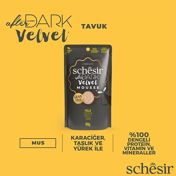 Schesir After Dark  Tavuklu Pouch Yaş Kedi Maması 80 Gr - 5