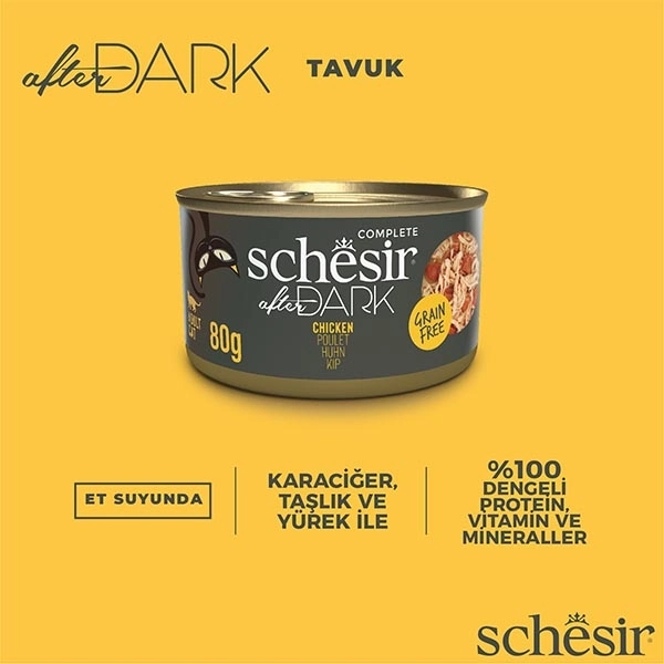Schesir After Dark Tavuklu Yaş Kedi Maması 80 Gr - 5
