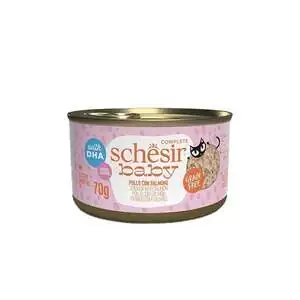 Schesir Baby Cat Tavuk ve Somon Etli Tahılsız Yaş Kedi Maması 70 Gr