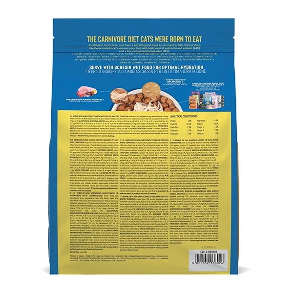 Schesir Born Carnivore Somonlu ve Ringa Balıklı Tahılsız Kedi Maması 255 Gr - 2