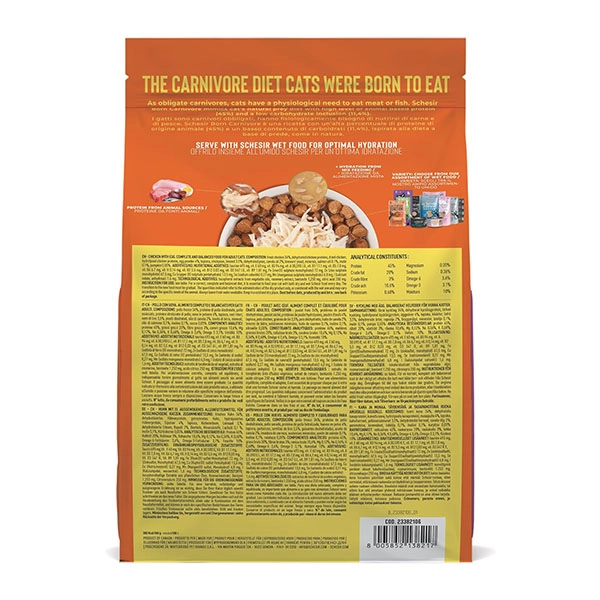 Schesir Born Carnivore Tavuklu ve Yumurtalı Tahılsız Kedi Maması 255 Gr - 2