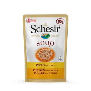Schesir Soup Tavuklu, Havuçlu ve Balkabaklı Tamamlayıcı Yetişkin Kedi Çorbası 85 g