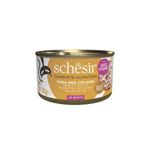 Schesir Doğal Ton Balıklı ve Tavuklu Soslu Yaş Kedi Maması 85 GR