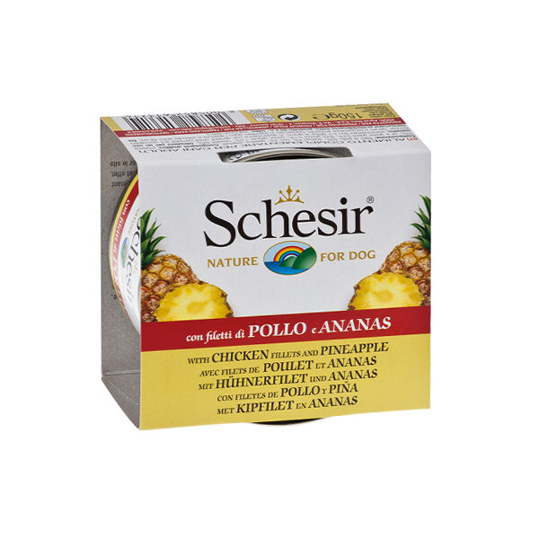 Schesir Tavuk ve Ananaslı Köpek Yaş Maması 150 GR - 1