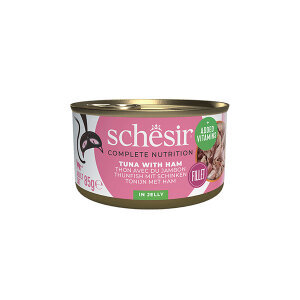Schesir Jelly Ton Balığı ve Jambon Jöle İçinde Yetişkin Kedi Konservesi 85g