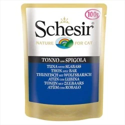 Schesir Jelly Ton Balıklı ve Levrekli Yaş Kedi Maması 100 Gr