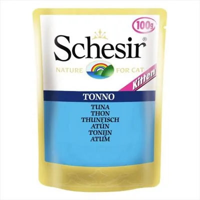 Schesir Jelly Ton Balıklı Yaş Yavru Kedi Maması 100 Gr - 1