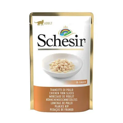 Schesir Kıyılmış Tavuklu Soslu Pouch Kedi Konservesi 85 Gr - 1
