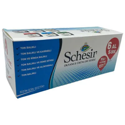 Schesir Multipack Okyanus Serisi Yaş Kedi Maması x 6 Adet - 1