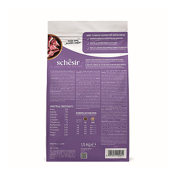 Schesir Animal Monoprotein Kuzulu Hassas Yetişkin Kedi Kuru Maması 1,5 kg - 3