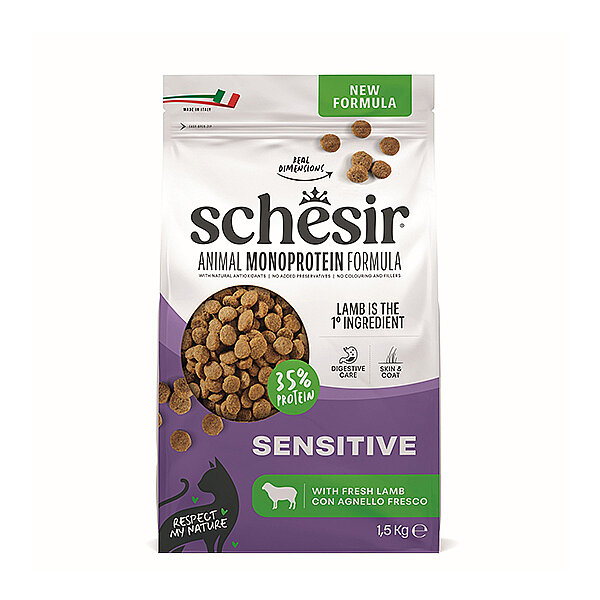 Schesir Animal Monoprotein Kuzulu Hassas Yetişkin Kedi Kuru Maması 1,5 kg
