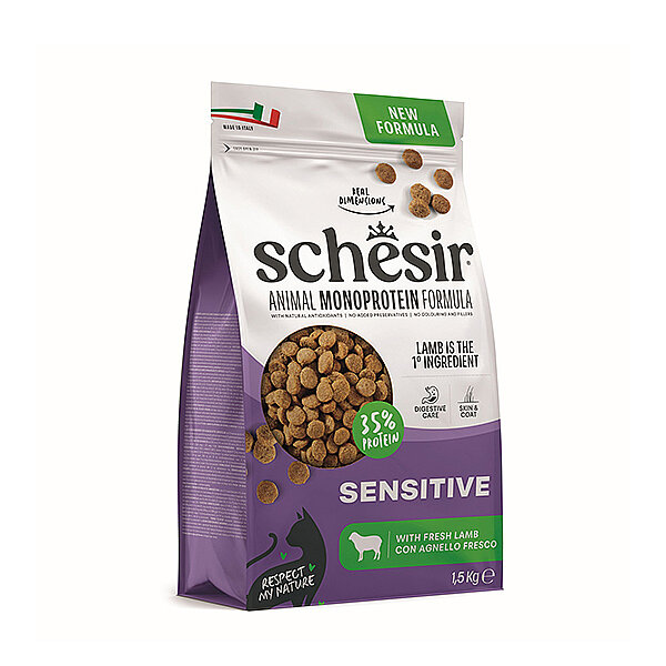 Schesir Animal Monoprotein Kuzulu Hassas Yetişkin Kedi Kuru Maması 1,5 kg - 2