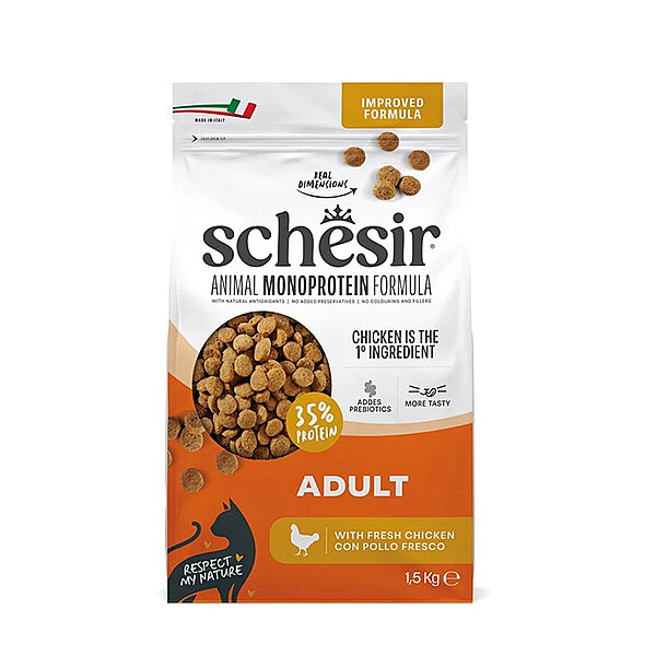 Schesir Animal Monoprotein Tavuklu Yetişkin Kedi Kuru Maması 1,5 kg