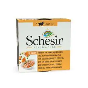 Schesir Salads Poke Ton, Surimi, Papaya, Bezelyeli Kedi Konservesi 85 gr