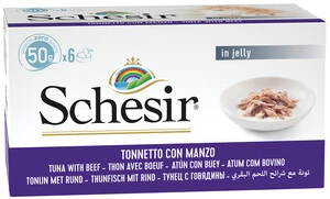 Schesir Sığır Etli ve Ton Balıklı Yaş Kedi Maması 50GR * 6 Adet - 2