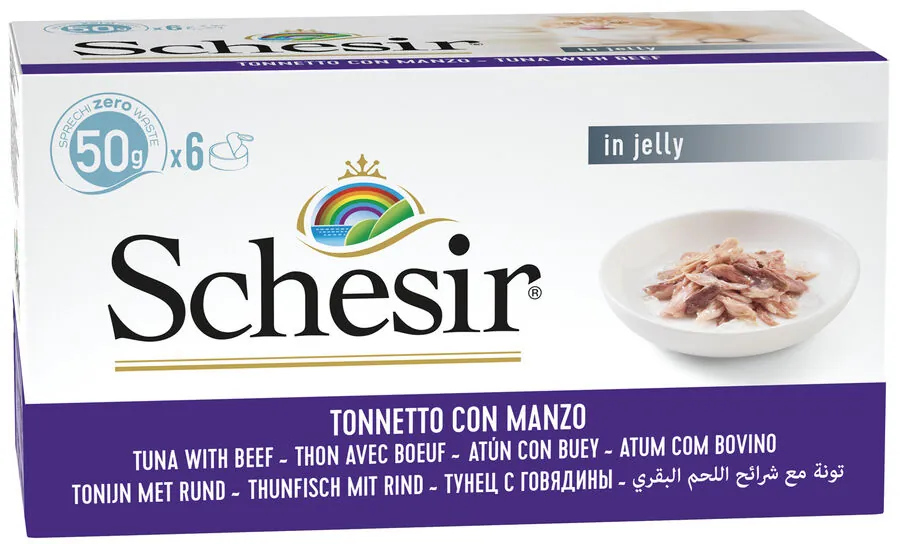 Schesir Sığır Etli ve Ton Balıklı Yaş Kedi Maması 50GR * 6 Adet - 2