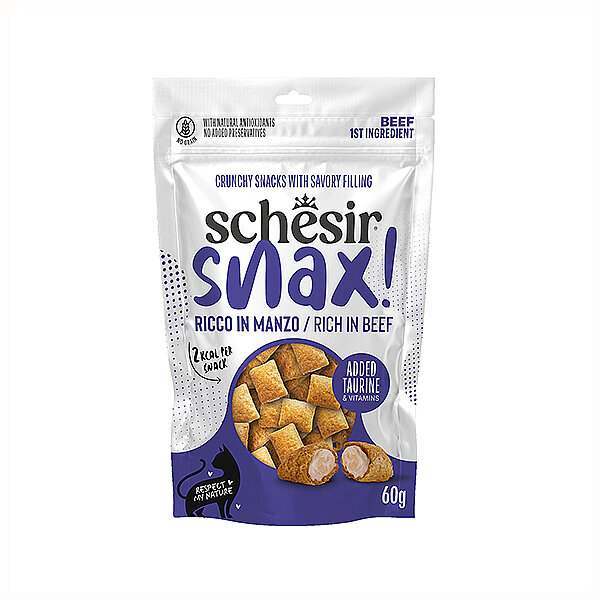 Schesir Snax Sığır Etli Dolgulu Kedi Ödül Maması 60 g - 1