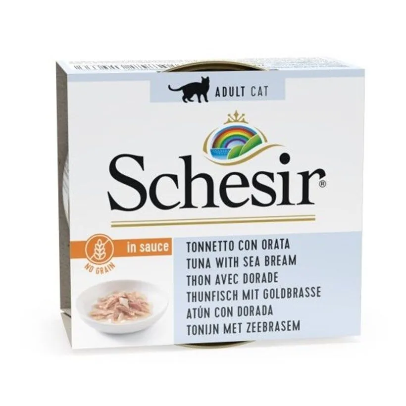Schesir Soslu Ton Balıklı Çipuralı Kedi Konservesi 70 Gr - 1