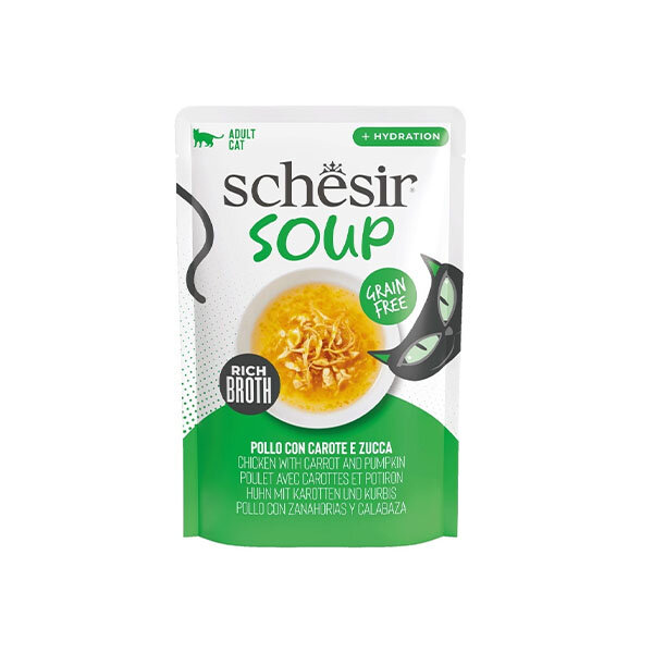 Schesir Soup Tavuk ile Bal Kabağı Yetişkin Kedi Çorbası Pouch 40g - 1